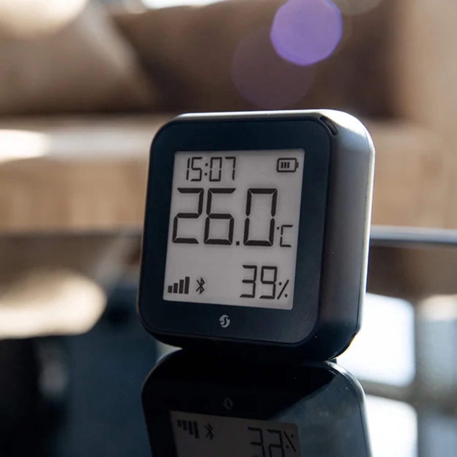 Shelly H&T Gen 3 | Wi-Fi & Bluetooth Temperature | Humidity Sensor & Weather Station (Wall Mountable, No Hub Required) | Black