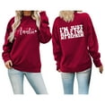 thumbnail image 4 of Fall Savings Clearacne Oversized Crewneck Sweatshirt Women I'M Just Here For My Nephew Sweatshirt Funny Aunt Gift Aunt Life Shirts For Women, 4 of 5