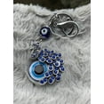 thumbnail image 2 of Swadeshi Desire Peacock Shape Pendant Blue Evil Eye Keychain Crystal alloy peacock Keyring, 2 of 4