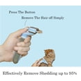 thumbnail image 3 of Pet Lover's Delight, Dual Head Deshedding Brush with Rounded Stainless-Steel Blade, Non-Slip Rubber Handle for Cats & Dogs, Sky Blue, 3 of 5