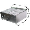 thumbnail image 4 of INTSUPERMAI Buffet Food Warmer Bain-Marie Steam Heater Propane Gas 4-Pan, 4 of 7
