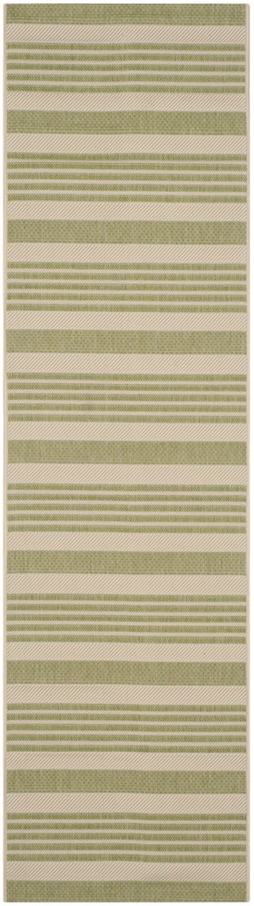 SAFAVIEH Courtyard Caroline Striped Indoor/Outdoor Runner Rug, 2'3" x 8