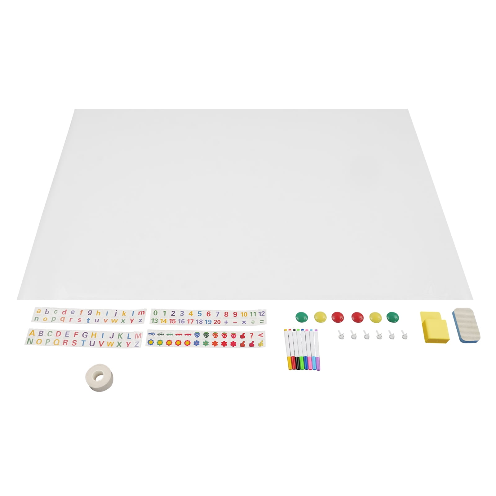 White PVC 80*120cm Magnetic Whiteboard Can Be Curled And Pasted Without Hurting The Wall