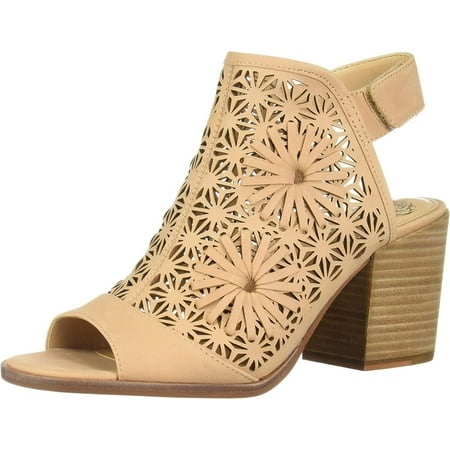 

QUIETTCEX Womens Kalison Leather Stacked Heel Open Toe Ankle Strap Sandal