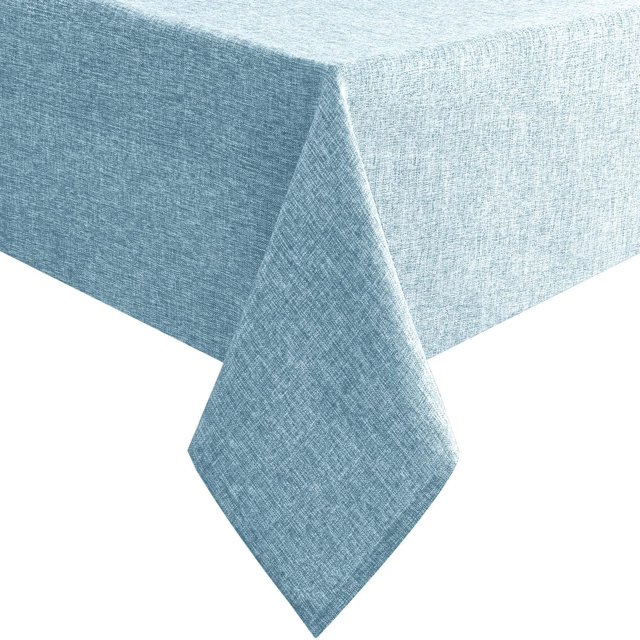 Faux Linen Rectangle Tablecloth Wrinkle Washable RustProof Rectangle Table Cloth for Kitchen Dining Room Holiday Table Cover for Party Dinner Farmhouse Grey X