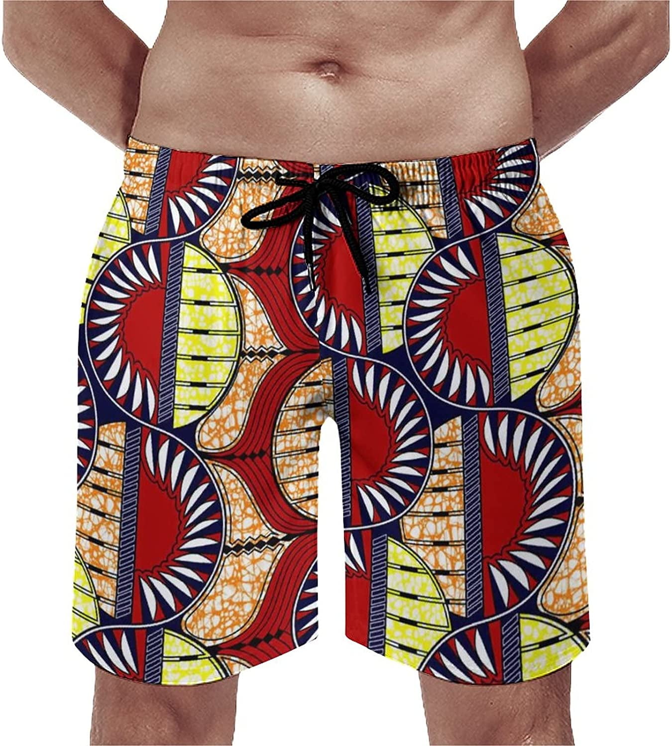Men s African Pattern Big and Tall Printed Swim Trunks Quick Dry Bathing Suit Casual Swimsuit Cool Swim Shorts S 3XL Walmart