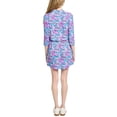 thumbnail image 2 of IBKUL womens  3/4-Sleeve Drawstring Dress, XL, Pink, 2 of 3