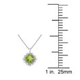 thumbnail image 4 of 5.45 Carat Cushion-Cut Created Peridot Gemstone With 28 Side White Diamond Pendant Necklace For Woman Crafted In 10k Rose White & Yellow Gold With 18 Gold Plated Over 925 Sterling Silver Box Chain, 4 of 4