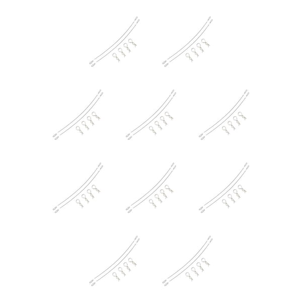 Bewildely Durabilidad y compatibilidad Metal Clip R Pin Varilla para una fácil conexión Anti-perdida Car Shell Rope silver 1:10 plata 1:10 10Conjunto