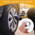 thumbnail image 3 of 20 Pcs Wheel Lug Nut Bolt with Clip Rims Tire Nut Screws Dust Cap Cover Nut Protection Plastic Chrome Silver Tone 21mm, 3 of 7