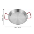 thumbnail image 3 of Stainless Steel Frying Pan Practical Fried Chicken Spaghetti Pan Kitchen Gadget for Home Restaurant (28cm), 3 of 3