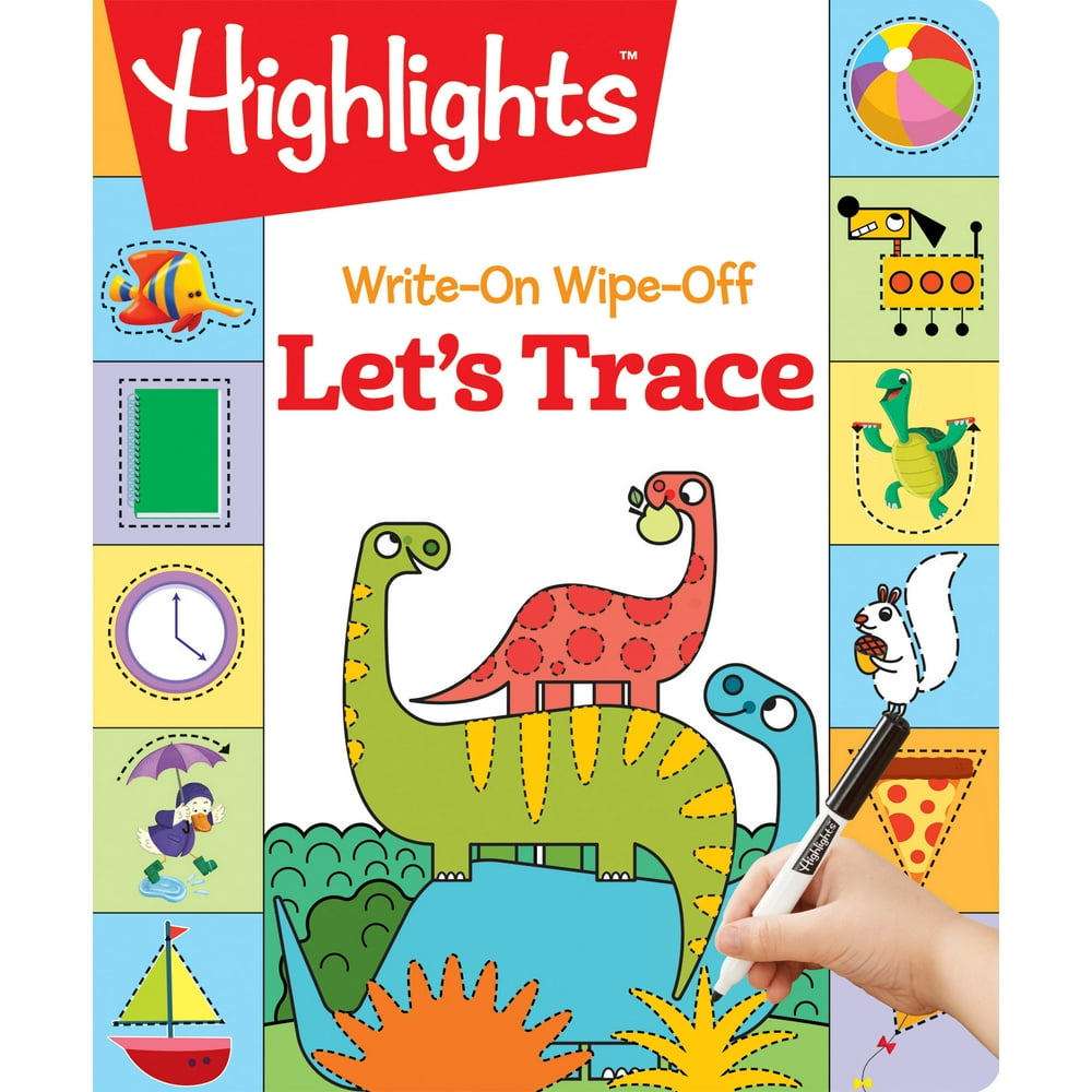 Highlights Fun to Learn Activity Books WriteOn WipeOff Let's Trace
