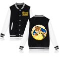 thumbnail image 3 of Chaqueta de béisbol de La Bella y la Bestia para hombre y mujer, estilo hip hop, estilo Harajuku, ropa de calle, abrigos universitarios holgados para niños y niñas, 3 of 5