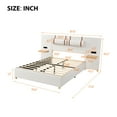 thumbnail image 2 of Harper & Bright Designs Full Size Velvet Upholstered Bed with Large Headboard and 2 Shelves, Wooden Platform Bed Frame with 2 Outlets and USB Charging Ports on Both Sides, 2 Headboard Pillows, 2 of 15