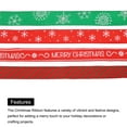 thumbnail image 3 of 4 Roll Christmas Ribbons Grosgrain Ribbon 25 Yards Merry Christmas Snowflake Twill Thread Christmas Wreath Bow, 3 of 6