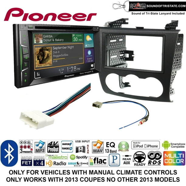 Pioneer AVH-501EX Double Din Radio Install Kit with DVD/CD Player