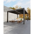 thumbnail image 5 of CazToi 12x16 FT All-Aluminum Louvered Pergola Hardtop Gazebo Adjustable Roof with Drainage, 5 of 8