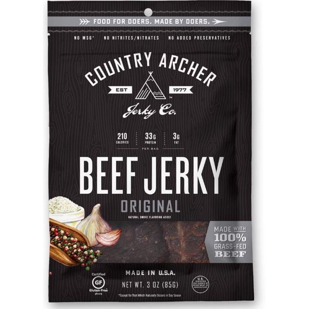 Country Archer Beef Jerky, Original, 3 Oz