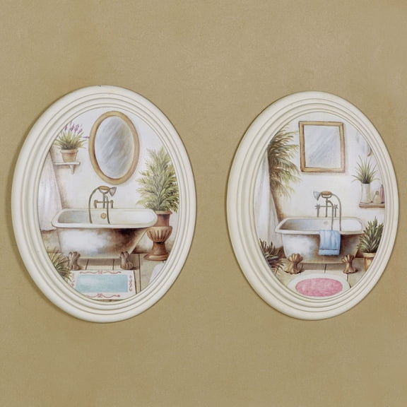 Peaceful Retreat Wall Plaques Multi Cool Set of Two 2