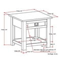 thumbnail image 5 of Allora Table d'Appoint en Brun Charbon Vieilli, 5 of 5
