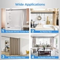 thumbnail image 6 of Double Shower Curtain Rod 27 to 119 Inches,Elegant Wall Mounted Double Shower Rods, Black Adjustable Curtain Pole for Bathroom,Laundry,Room Divider,Kitchen, 6 of 9