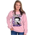 thumbnail image 3 of Kanji Style Cartoon Just Say Boop Women Crewneck Sweatshirt Brisco Brands 3X, 3 of 6