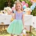 thumbnail image 2 of Rggeeun Girls Sparkling Sequin Dress Sleeveless Layered Tutu Party Gown Toddler Kids Fashionable Casual O-Neck Sundress, 2 of 9