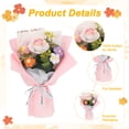 thumbnail image 2 of Ramo de flores de ganchillo Uxcell, rosa de punto hecha a mano con bolsa de regalo para decoración del hogar DIY [Rosa degradada], 2 of 6