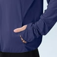 thumbnail image 2 of YLSDY Mens Upf 50+ Light Jacket Full Zip Sun Protection Hoodie Long Sleeve Sun Shirt Lightweight Athletic Performance Shirt Navy XXXXL, 2 of 5