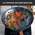 thumbnail image 4 of GreenPan Kyoto 14" Carbon Steel Wok, Pre-Seasoned Nonstick, Black, 4 of 9