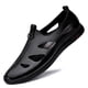 thumbnail image 1 of Sandalias de cuero genuino para hombres: livianas, elegantes y cómodas con pantuflas con suela de goma, 1 of 3