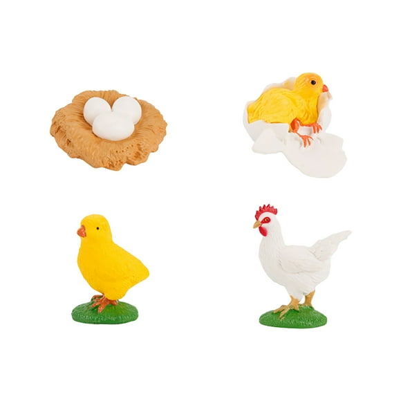 4-Piece Insect Life Cycle Figurine Set, Educational Biology Toy for Kids, Realistic Brood to Adult Stages & STEM Learning Tool