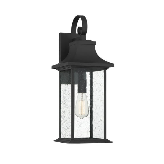 Hancock 1-Light Outdoor Wall Lantern in Matte Black
