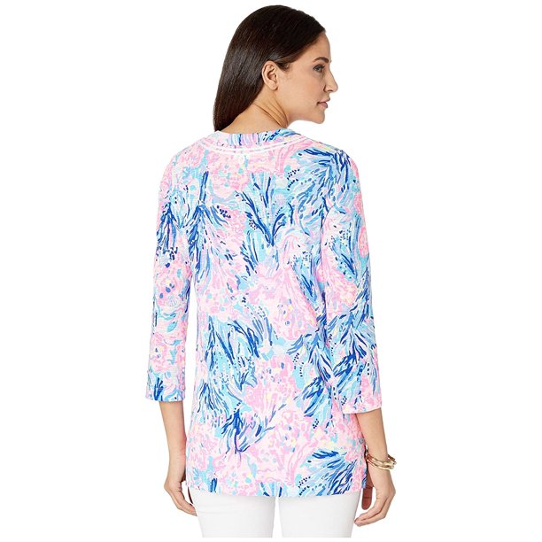 Lilly Pulitzer Lilly Pulitzer Kaia Knit Tunic Periwinkle Purple Fan Sea Pants Walmart Com Walmart Com