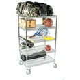 thumbnail image 2 of 36" Deep x 36" Wide x 102" High 5 Tier Chrome Wire Shelf Truck with 1200 lb Capacity, 2 of 6