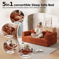 thumbnail image 3 of DILORA Convertible Sleeper Sofa Bed,Compressed Floor Boneless Couch,Modular Modern Corduroy Sofa for Living Room Bedroom,Easy Assembly(Orange)78.8'', 3 of 9
