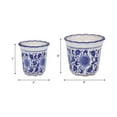 thumbnail image 5 of Decorative Chinoiserie Flower Pots for Home Décor - Elegant Ceramic Plant Pots for Outdoor and Indoor Plants - Garden Accent for Living Room, Entryway, or Patio - Set of 2, 8", 7", Blue & White, 5 of 11