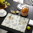 thumbnail image 3 of Daisy Placemats Set of 8, Spring Floral Eucalyptus Leaves Botanical Beige Placemats for Dining Table, Place Mats for Kitchen Tabletop, Waterproof Wipeable Dining Table Mats Set, 3 of 9
