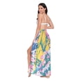 thumbnail image 3 of FORMRS Womens Long Sarong Beach Wrap Semi-Sheer Bikini Skirt Bathing Swimsuit Cover Up, Green Mountains, 3 of 7