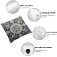 thumbnail image 6 of BANET Blue Floral Pillow Covers Set of 2 Blue Flower Ethnic Print Decorative Throw Pillows Bohemian Outdoor PillowCase Farmhouse Cushion Covers Couch Sofa Bed Decor 22x22in, 6 of 7