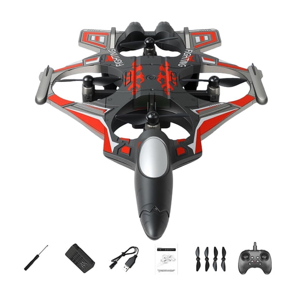 Avión RC Avión de control remoto Fácil de controlar Helicóptero con giro de 360 degree Planeador RC rojo 1 Batería