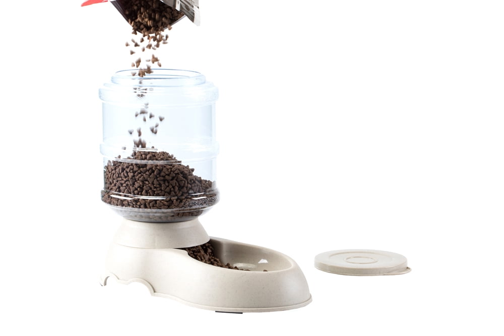 Automatic Self Dispensing Gravity Pet Feeder and Waterer for Cats and Dogs
