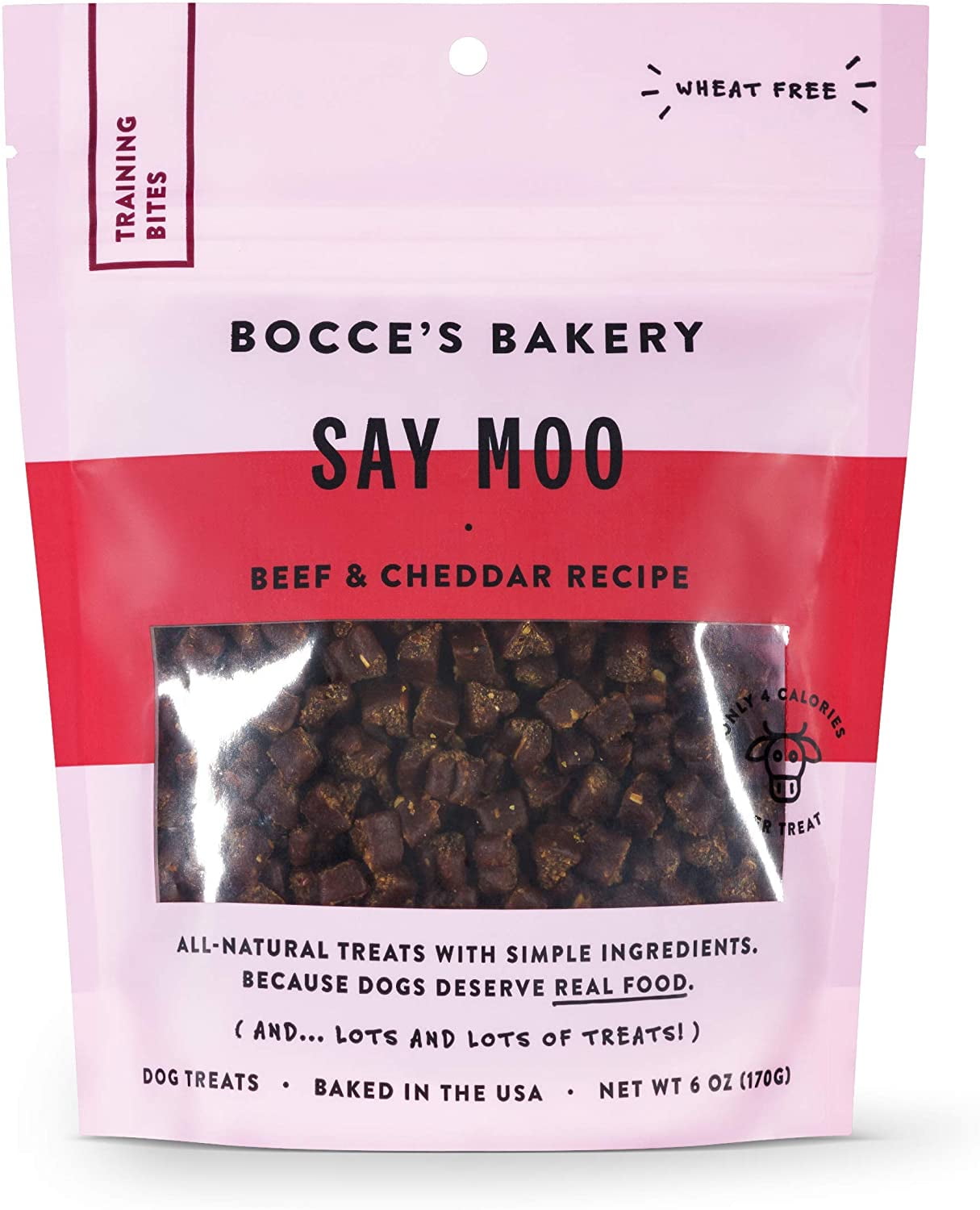 Bocce's Bakery Say Moo Beef& Cheddar Training Treats 6 oz.