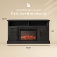 thumbnail image 2 of BELLEZE 58" TV Stand with 23" Electric Fireplace, Fireplace TV Console for TVs up to 65", Home Entertainment Center with Storage Cabinet and Adjustable Shelves - Astorga (Rustic Grey), 2 of 7