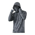 thumbnail image 3 of Sudadera con capucha y protección solar para hombre, ligera y fina, con protección contra erupciones y orificios para los pulgares. Gris oscuro, 3 of 9