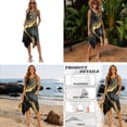 thumbnail image 5 of Xixirimido Grey Marble Print Matching Couple Outfits Men’s Button-down Hawaiian Shirt Women Sleeveless Midi Dress with Pocket Couples Matched Summer Outfits for Beach Vacation, M, 5 of 7