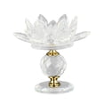 thumbnail image 1 of Portavelas de de vidrio, portavelas de pétalo de loto de vidrio decorativo, portavelas para decoración del hogar Claro, 1 of 9