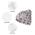 thumbnail image 3 of Yiaed Tulips Flowers Print Winter Beanie for Men Women, Fleece Lined Beanie Soft Warm Knit Hat Ski Stocking Cuffed Ca, 3 of 6