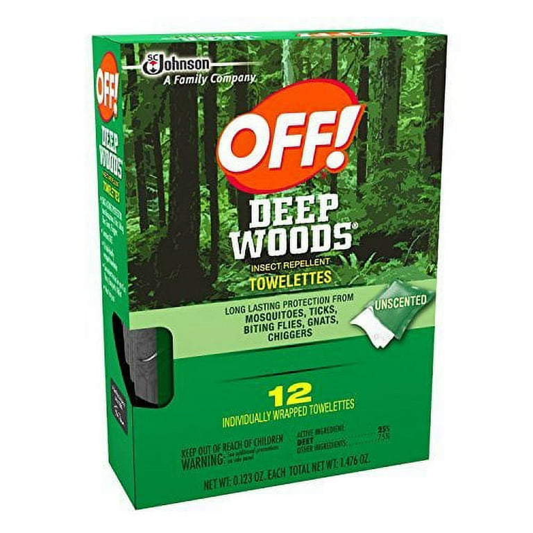 OFF! Deep Woods Insect Repellent Wipes 12 Towelettes 2pk - Walmart.com