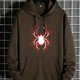 thumbnail image 1 of Sudadera Con Capucha Con Gráfico De Araña Para Hombre, Cómoda Sudadera Con Capucha Y Cordón Elástico, 1 of 4